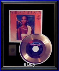 Whitney Houston Gold Record Award Disc & 45 RPM Sleeve You Give Good Love Rare