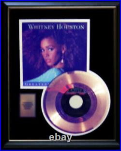 Whitney Houston Greatest Love 45 RPM Gold Metalized Record Rare Non Riaa Award