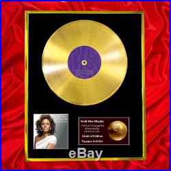 Whitney Houston I Look To You CD Gold Disc Record Award Display Free P+p