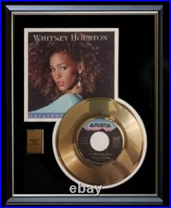 Whitney Houston The Greatest Love Of All 45 RPM Gold Record Rare Non Riaa Award Whitney Houston The Greatest Love Of All 45 RPM Gold Record Rare Non Riaa Award