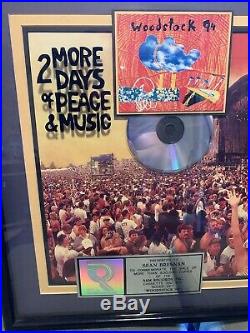 Woodstock 94 Gold Record Award LP CD Jackyl Metallica Nine Inch Nails Aerosmith