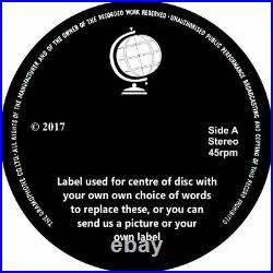 Your Own Personalised 7 Golden Disc Single Record Award Presentation Song