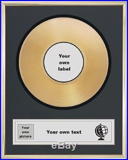 Your Own Personalized 7 Gold Disc Single Record Award Presentation
