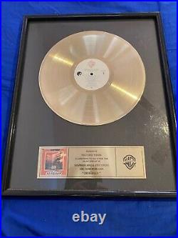 ZZ TOP DEGUELLO Gold Record Award non RIAA presented to Record Town Ft. Worth