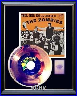 Zombies Tell Her No Rare Gold Record 45 RPM Frame Non Riaa Award